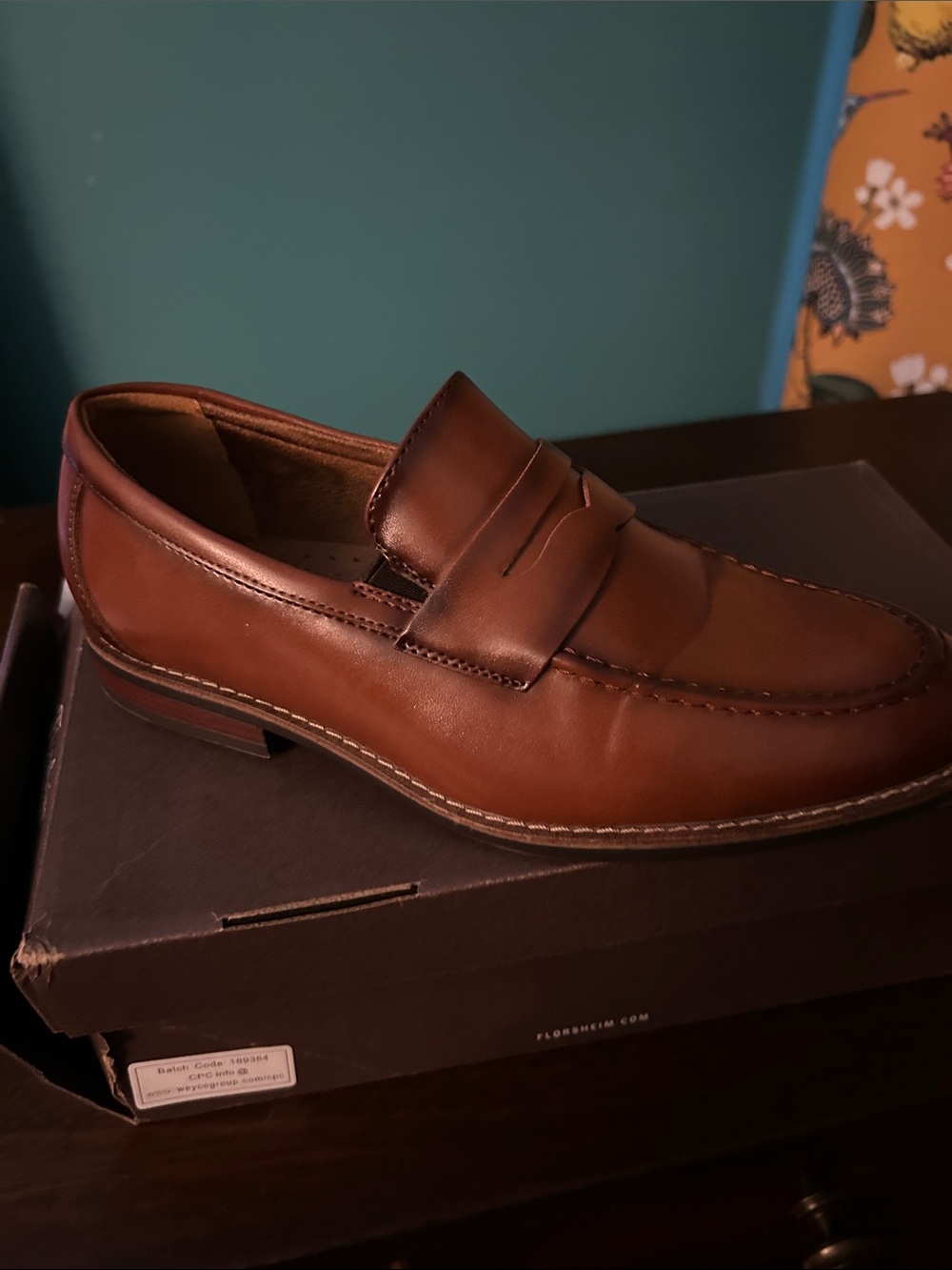 Florsheim Men's Brown Leather Penny Loafers